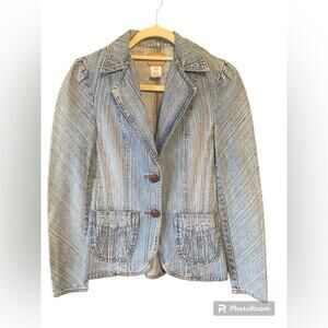 Jill Stuart Jean Jacket Womens Size 1 Vintage Denim Normcore Casual 90s y2k